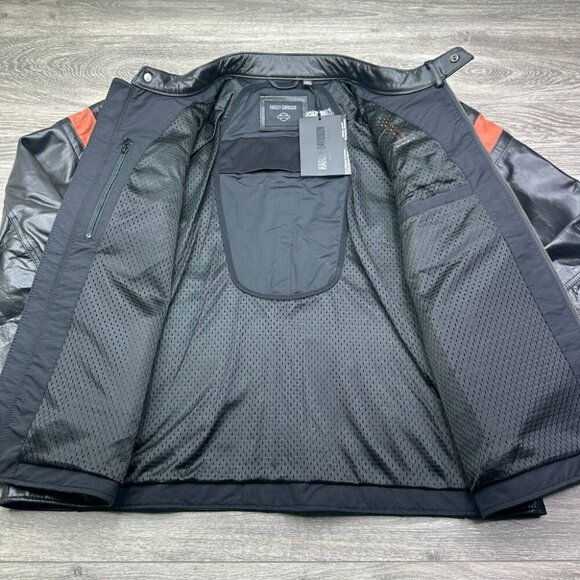 Harley Davidson Motorcycle Riding Jacket Leather Victory Lap Men's 3XL $500 New - Picture 7 of 16